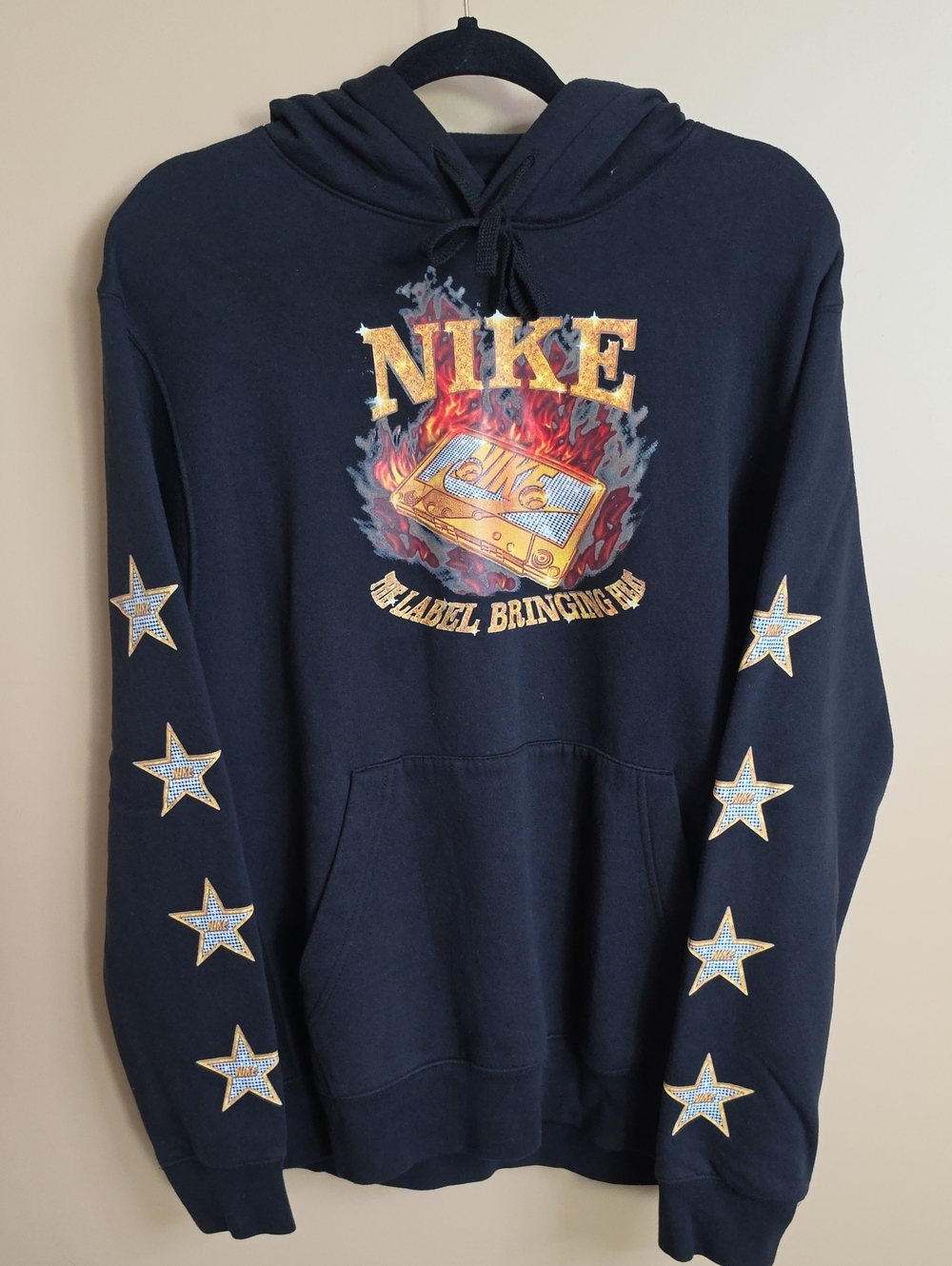 Nike SB Black Graphic Hoodie with Star Sleeves
